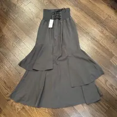 COCODEAL ニットコルセットアシメティアードスカート