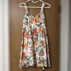 花柄ワンピース ビスチェ チュニック ミニワンピースリゾート 水着 GRL