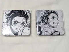 鬼滅の刃 お楽しみくじ 台本表紙イラストスクエア缶バッジ 竈門炭治郎　2種