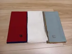 メンズ ハンカチ 3枚セット ブランドロゴ刺繍