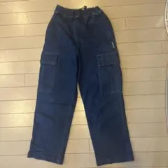 DC SHOECOダークブルー カーゴパンツ サイドポケット付き