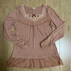 axes femme 長袖 カットソー ビジュー レースのサムネイル