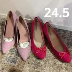 セスト パンプス 2足セット ライラック＆ピンク 24.5のサムネイル