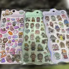 【タイムセール】ラブブ　ボンボンドロップシール　3枚セット