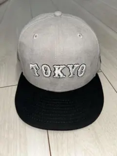 TOKYO刺繍 グレー ブラック キャップ