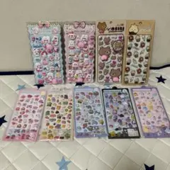 かわいさいっぱいぷっくりシール　おしりシール　ぷくぷくキャンディシール　９枚