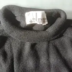 【viadimezzo】 カシミヤ100%　ハイネックセーター　黒　L