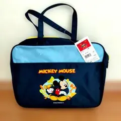 ☆当時物 レア！レトロ ミッキーマウス レッスンバッグ 紺 未使用☆