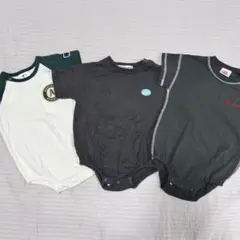 【美品】男の子 ロンパース 3枚セット 70〜80 まとめ売り アスレチックス