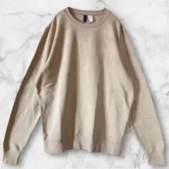 H&M 裏起毛スウェット ビッグシルエット ベージュM