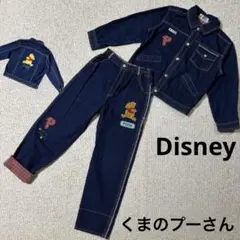 ディズニー【レトロ】デニムプーさんセットアップ130センチ
