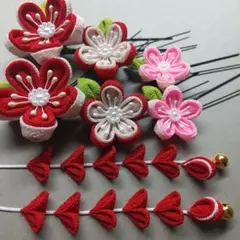 つまみ細工髪飾り