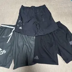 S*♡様 adidas ハーフパンツ 3点セット 黒 グレー
