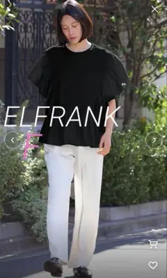 ELFRANK ラッフル　スリーブ　カットソー　ブラックのサムネイル