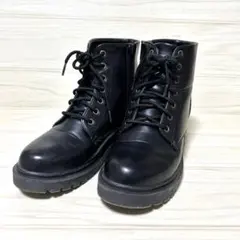しまむら　プチプラのあや　レースアップショートブーツLL