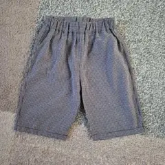 ハーフパンツ 100cm 黒白チェック
