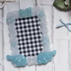 ホイップデコ 硬質 トレカケース 水色 羽