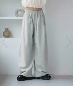 ジーナシス　接触冷感/スウェットコクーンタックパンツ