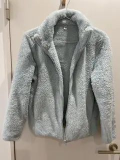 ユニクロ レディース ファーリーフリースフルジップジャケット 水色