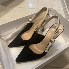 J'ADIOR ブラック ポインテッドトゥパンプス　DIORヒール