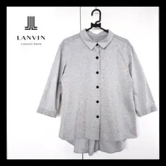 極美品】 LANVIN ランバンコレクション 七分袖シャツ ブラウス 黒 M 