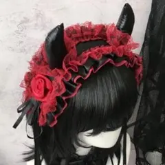 コスプレ ヘッドドレス 小悪魔 カチューシャ フリル 被り物