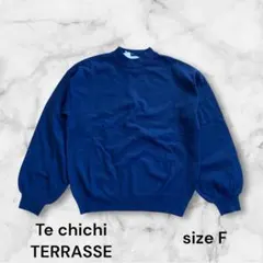 Te chichi TERRASSE ネイビー 長袖ニット F 薄手　未使用品