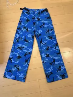 ミルクボーイ ブルータイガーカモ カーゴパンツ y2k 90s00s 青迷彩