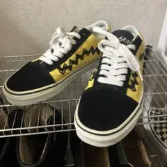 Vans スニーカー 黒/黄色 PEANUTS