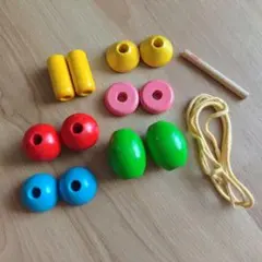 ☆HABA ハバ ハーバー ひもとおし ドリーム 12ピース 知育玩具☆のサムネイル