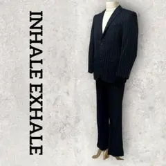 INHALE EXHALE スーツ セットアップ ストライプ柄 (170AB)紺のサムネイル