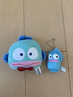 サンリオ ハンギョドン フェイスマスコット　ふりむきぬいぐるみボールチェーン