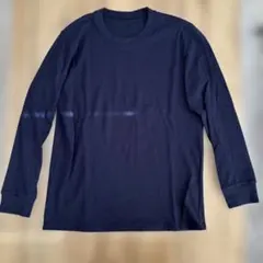 UNIQLO　ウルトラウォームクルーネックT　超極暖　L　長袖　ネイビー