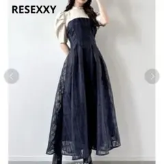 RESEXXY リゼクシー　チェックレイヤード　フレアワンピース マキシ丈のサムネイル