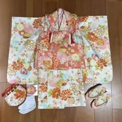 七五三 被布セット 3歳 黄色 芍薬と菊 - メルカリ
