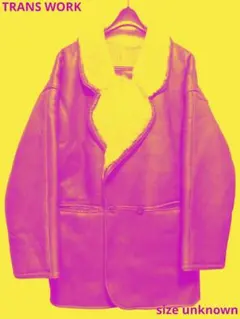 ★★★美品！TRANS WORKリアルムートンコートオールドヴィンテージブラウン