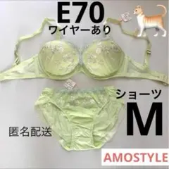 新品E70アモスタイル　ホープブラ　ブラジャー&ショーツMセットアップのサムネイル