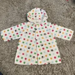 MIKI HOUSE ドット柄ポンチョ