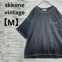 skkonevintage　半袖　Tシャツ　Ⅿ　ブラック　胸ポケット　ゆったり
