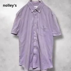 【ノーリーズ】nolley's （L）ポロシャツ　パステルカラー　パープル　紫