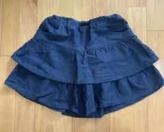 ネイビー 2段フリルスカート 140