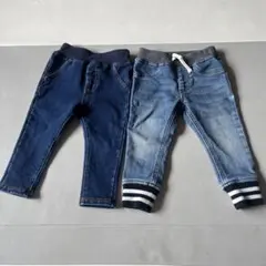 ベビー80 デニムパンツ 2枚セット