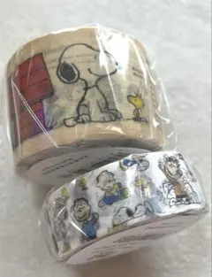 新品　2点　mt Peanuts マスキングテープ　スヌーピー カモ井　mtのサムネイル