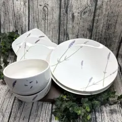 ✨️LA AMYS ラエミーズ✨️ 【 ラベンダー柄 】 食器まとめ 6個セット