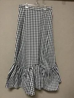 値下げ❗️earth music ecology ギンガムチェック ロングスカート