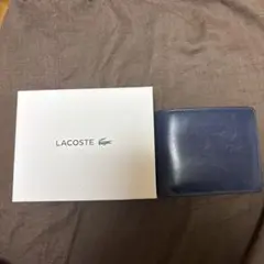 LACOSTE ネイビー 二つ折り財布