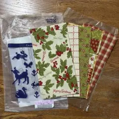 フェリシモ クチュリエ モーダ社 クリスマス柄 U.S.A カットクロス