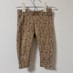 80 ギャップ　GAP クマ柄裏起毛パンツ 12-18ヶ月