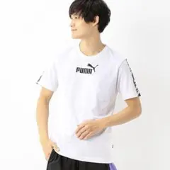 PUMA Tシャツ ビック カットソー ロゴ シルエット USED品 古着 Ｌ