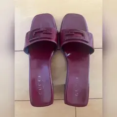 GUCCI ホースビット ミュール ボルドー - メルカリ